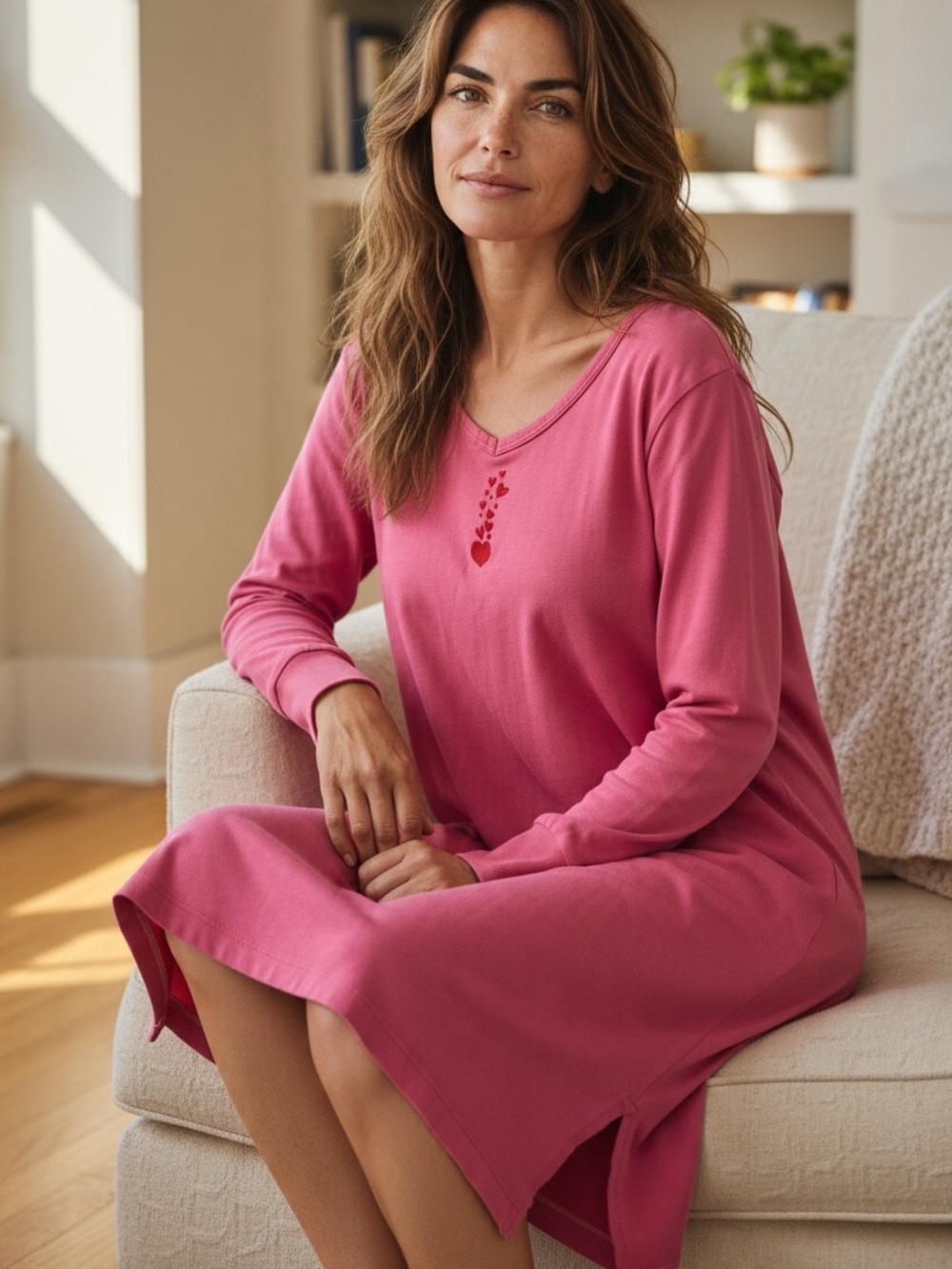 Y2K Victoria's Secret Cotton Long-Sleeve Nightgown